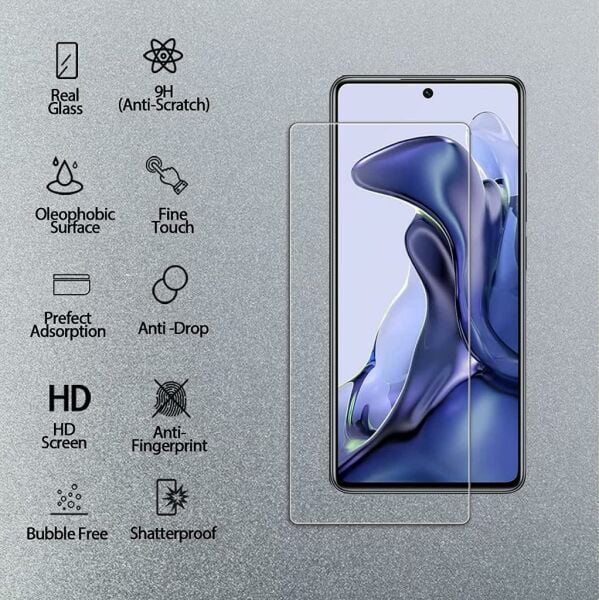 Xiaomi 11T Ekran Koruyucu Nano Temperli Şeffaf Koruma
