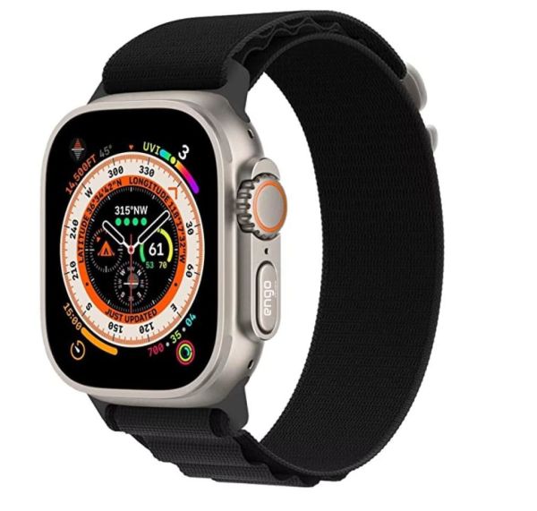 Apple Watch Alpine Kordon 42mm 44mm 45mm 49mm Uyumlu Alpine Kordon Siyah