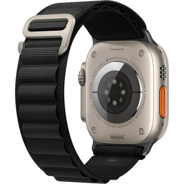 Apple Watch Alpine Kordon 42mm 44mm 45mm 49mm Uyumlu Alpine Kordon Siyah