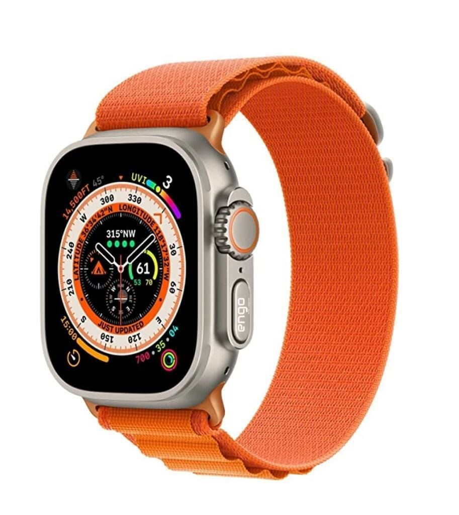 Apple Watch Alpine Kordon 42mm 44mm 45mm 49mm Uyumlu Alpine Kordon Turuncu