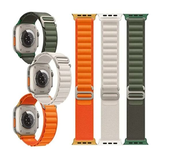 Apple Watch Alpine Kordon 42mm 44mm 45mm 49mm Uyumlu Alpine Kordon Turuncu