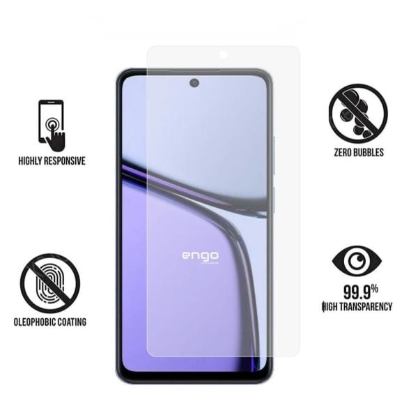 Realme C65 Ekran Koruyucu Mat Parmak İzi Bırakmaz Şeffaf