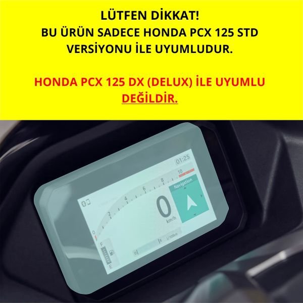 Honda PCX125 STD Mat Ekran Koruyucu 5'' LCD Gösterge 2025