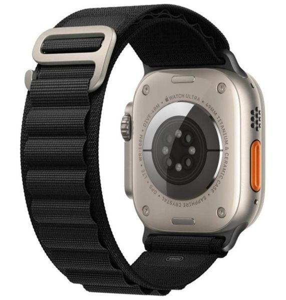 Apple Watch Ultra 2 Alpine Loop Kordon 49mm Küçük Orta Büyük Siyah