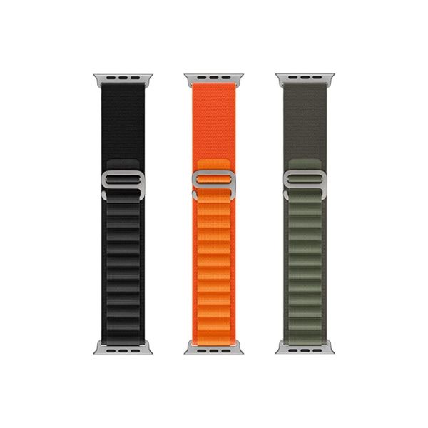 Apple Watch Ultra 2 Alpine Loop Kordon 49mm Küçük Orta Büyük Siyah