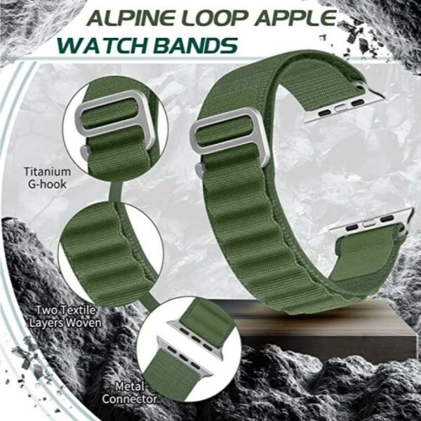 Apple Watch Ultra 2 Alpine Loop Kordon 49mm Küçük Orta Büyük Turuncu