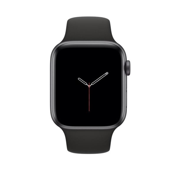 Apple Watch Spor Kordon Watch 8 45mm Uyumlu Spor Silikon Kordon Siyah