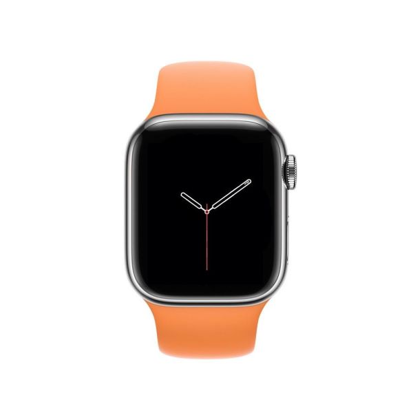 Apple Watch Spor Kordon Watch 8 45mm Uyumlu Spor Silikon Kordon Turuncu