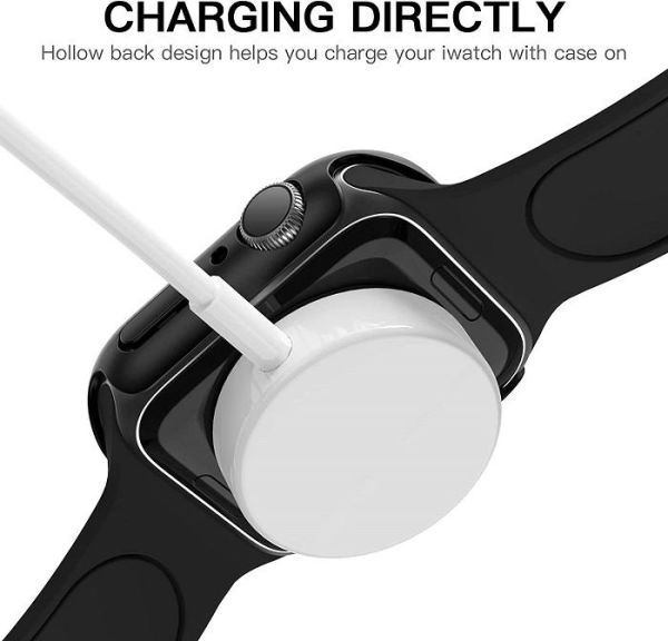 Apple Watch 7 Ekran Koruyucu Kılıf Sert PC Kasa Watch 7 45mm Mavi