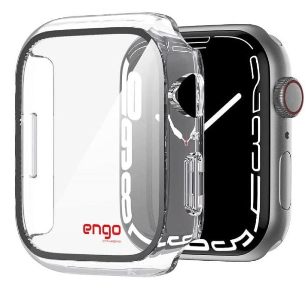 Apple Watch 7 Ekran Koruyucu Kılıf Sert PC Kasa Watch 7 45mm Mavi