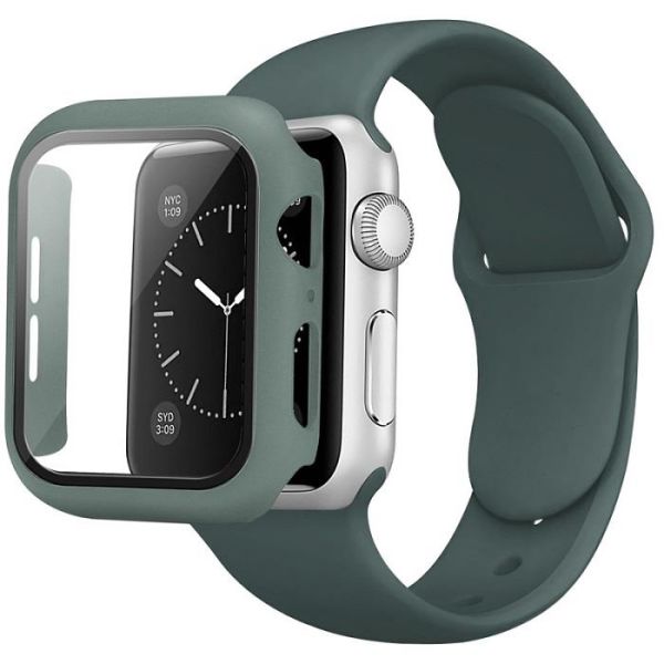 Apple Watch 7 Ekran Koruyucu Kılıf Sert PC Kasa Watch 7 45mm Mavi