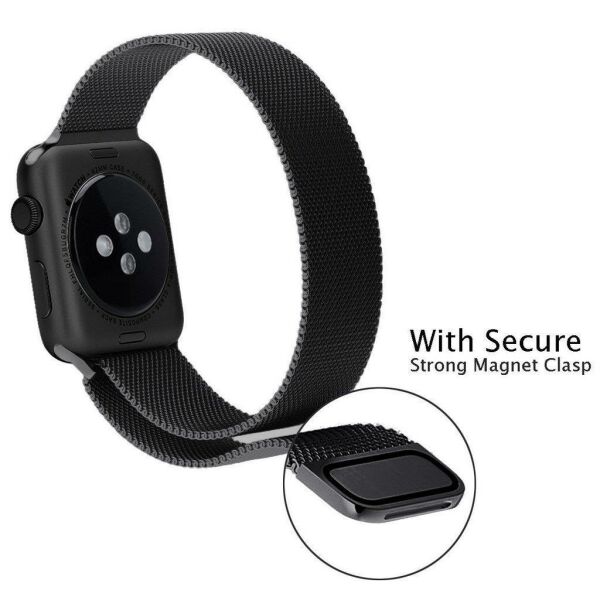 Apple Watch Kordon 42 mm Paslanmaz Çelik Manyetik Kapatmalı Kayış