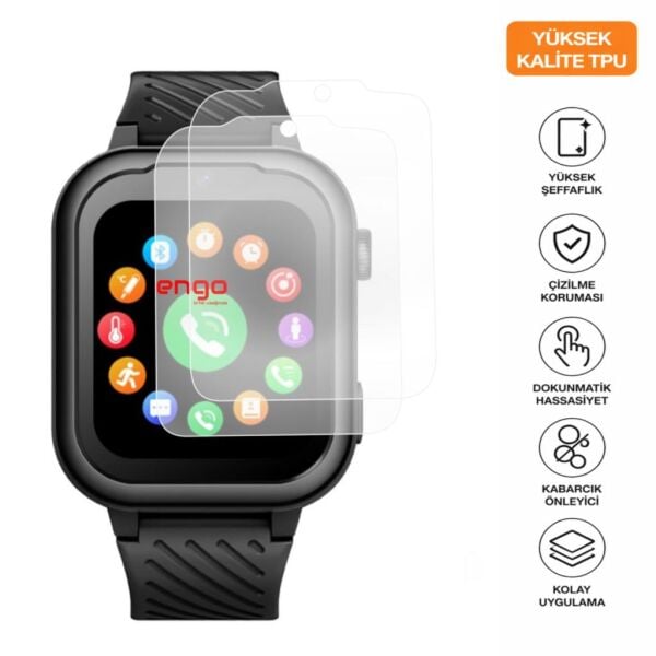 Wonlex MT106 Ekran Koruyucu TPU Şeffaf 2'li Set Akıllı Saat