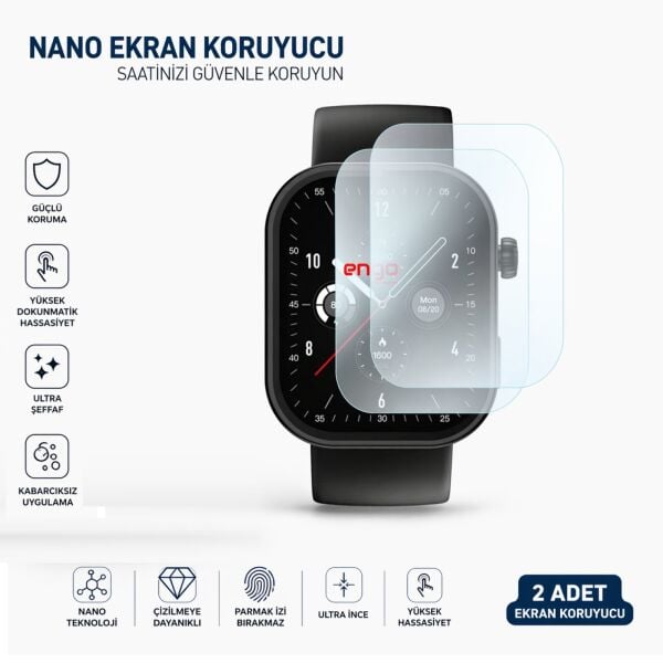 Zeblaze Btalk Plus Ekran Koruyucu Nano Şeffaf 2 Adet