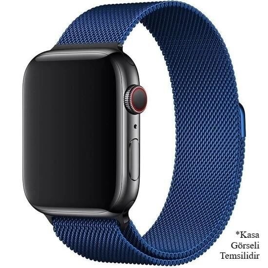 Apple Watch Kordon 38 mm Paslanmaz Çelik Manyetik Kapatmalı Kayış