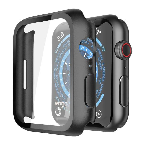 Apple Watch 9 Ekran Koruyucu Kılıf Sert PC Kasa Watch 9 45mm