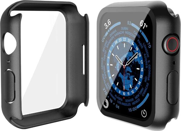 Apple Watch 9 Ekran Koruyucu Kılıf Sert PC Kasa Watch 9 45mm