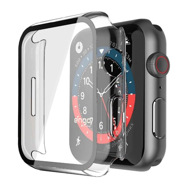 Apple Watch 9 Ekran Koruyucu Kılıf Sert PC Kasa Watch 9 45mm