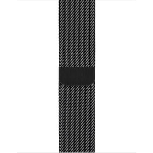 Apple Watch Kordon 38 mm Paslanmaz Çelik Manyetik Kapatmalı Kayış Siyah