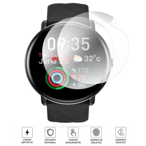 Zeblaze GTR 3 Pro Ekran Koruyucu TPU Şeffaf Film 2 Adet