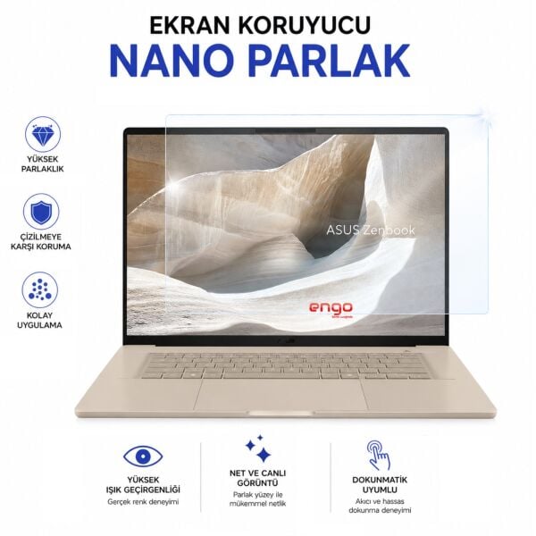 ASUS Zenbook A16 Ekran Koruyucu 16 inç Nano Parlak