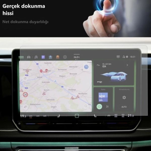 Volkswagen Golf 8.5 10.3 inç Multimedya Mat Ekran Koruyucu