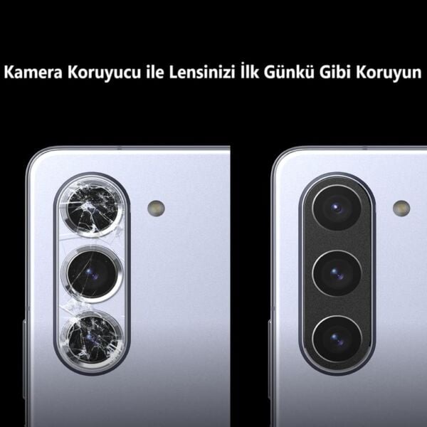 Samsung Galaxy A55 Kamera Koruyucu 3D Temperli Cam