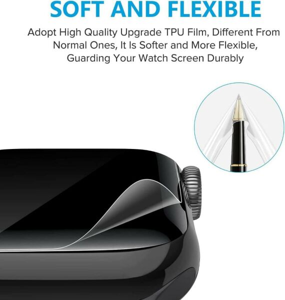 Apple Watch 8 45 MM Ekran Koruyucu Şeffaf Esnek TPU Film 2 Adet