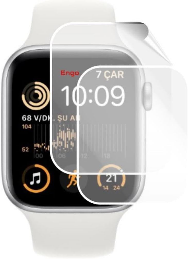 Apple Watch SE 44 mm Ekran Koruyucu Şeffaf TPU Film 2 Adet