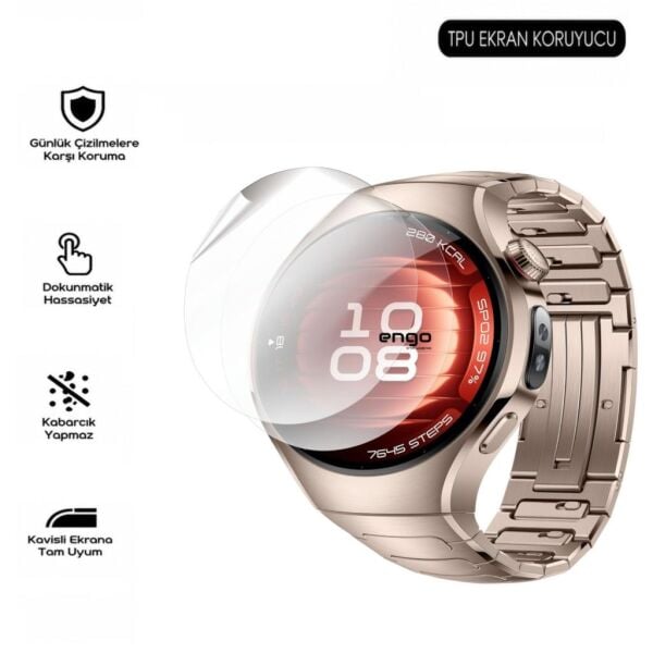 Huawei Watch 5 Ekran Koruyucu 42mm TPU Şeffaf 2 Adet