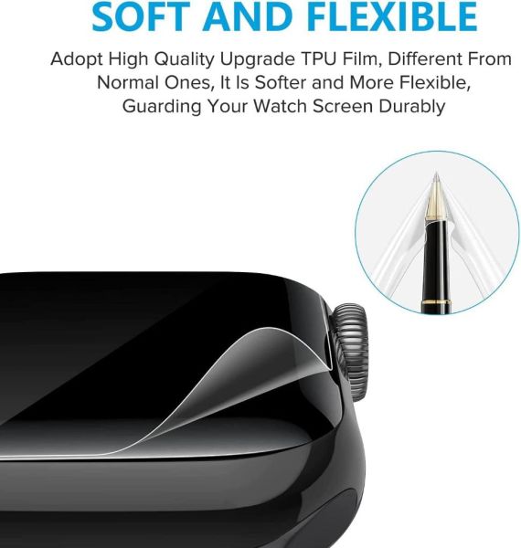 Apple Watch Series 3 38 MM Ekran Koruyucu Şeffaf TPU Film 2 Adet