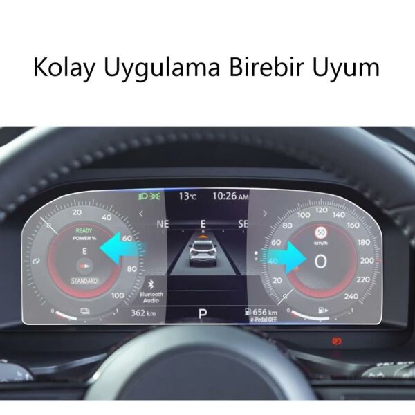 Nissan Juke 12.3 inç Ekran Koruyucu Dijital Gösterge Parlak