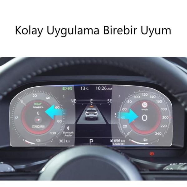 Nissan Juke 12.3 inç Mat Ekran Koruyucu Dijital Gösterge