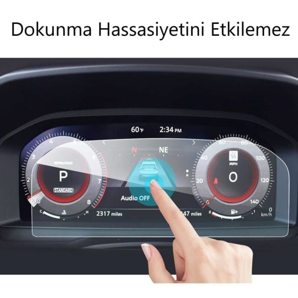 Nissan Juke 12.3 inç Mat Ekran Koruyucu Dijital Gösterge