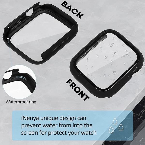 Apple Watch 6 Ekran Koruyucu Kılıf Sert PC Kasa Watch 6 40mm