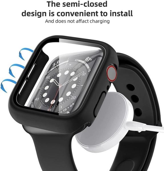 Apple Watch 6 Ekran Koruyucu Kılıf Sert PC Kasa Watch 6 40mm