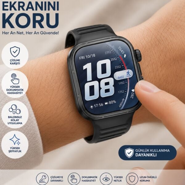 Huawei Watch Fit 5 Pro Ekran Koruyucu TPU Şeffaf Film 2 Adet