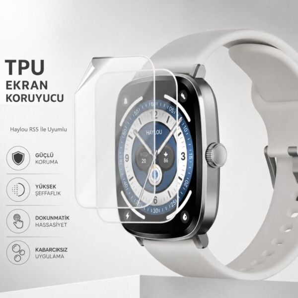 Haylou RS5 Ekran Koruyucu TPU Şeffaf Film 2 Adet