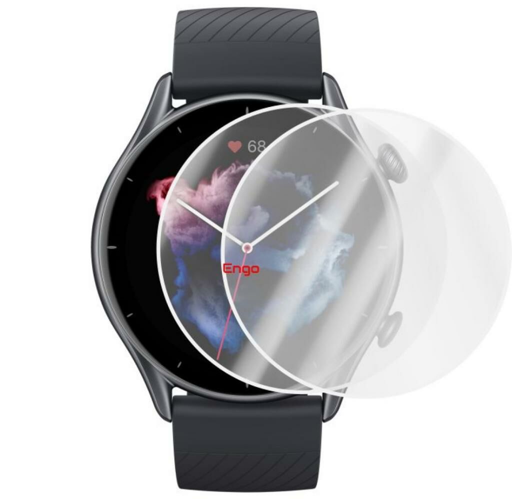 Amazfit GTR 3 Saat Ekran Koruyucu Tam Kaplama TPU Film 2 Adet