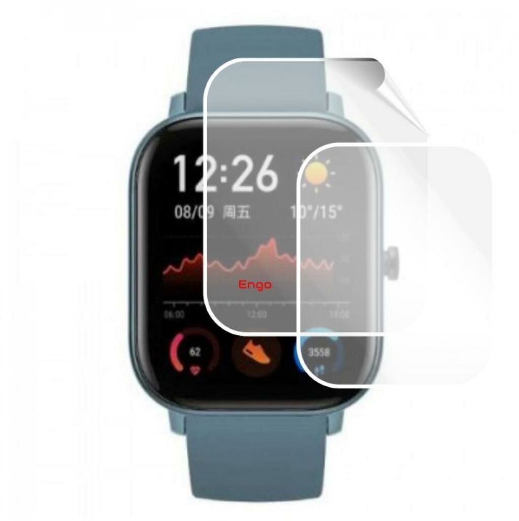 Amazfit GTS Saat Ekran Koruyucu Tam Kaplama TPU Film 2 Adet