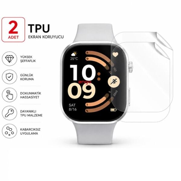 Redmi Watch 6 Ekran Koruyucu TPU Şeffaf Film 2 Adet
