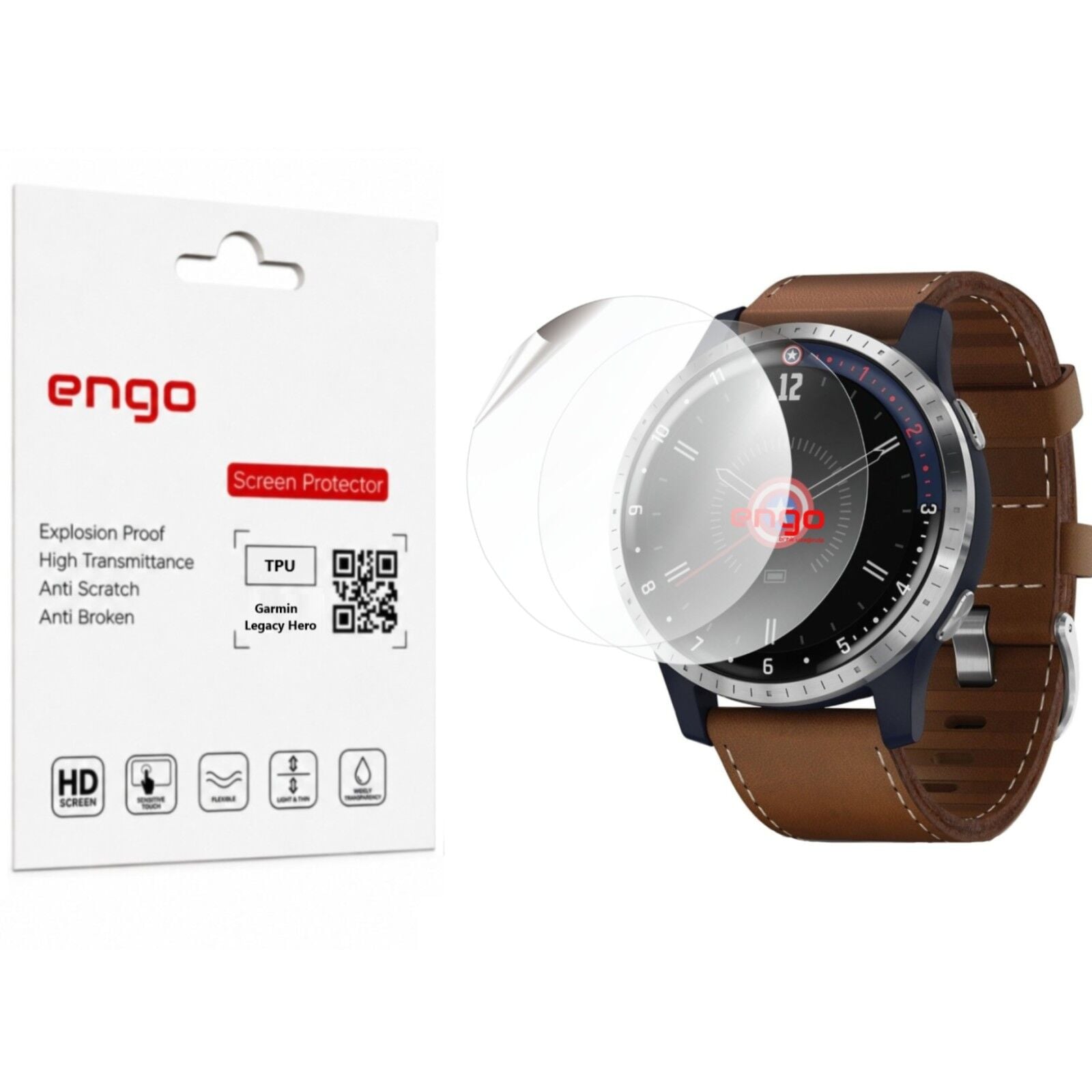 Garmin Legacy Hero Ekran Koruyucu TPU Şeffaf Film 2 Adet