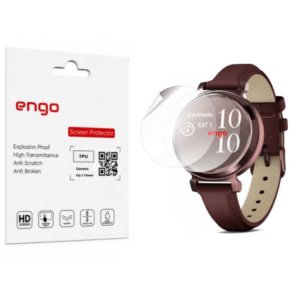 Garmin Lily 2 Classic Ekran Koruyucu TPU Şeffaf Film 2 Adet