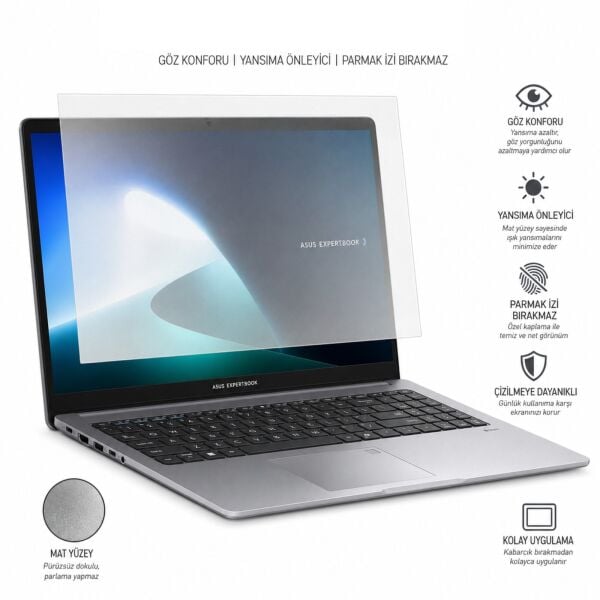 Asus ExpertBook P1 15.6 inç Mat Ekran Koruyucu Nano (P1503)