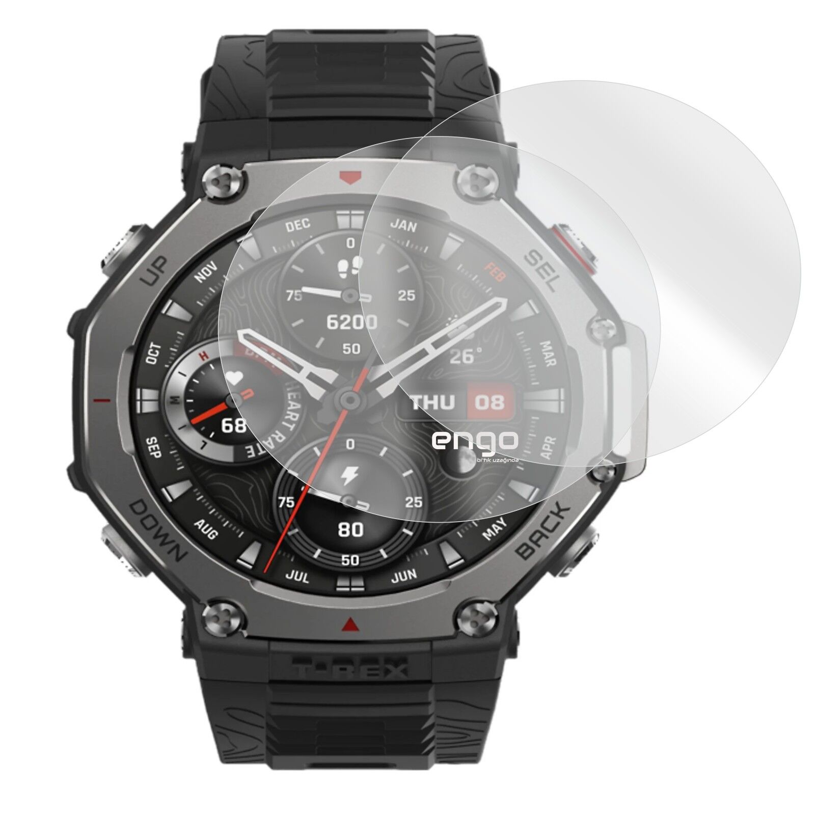 Amazfit T-Rex 3 Mat Ekran Koruyucu Anti Glare 2’li Set