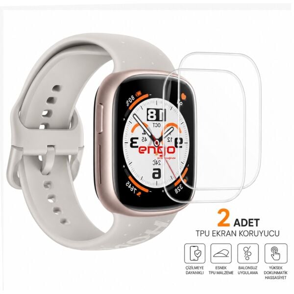Honor Watch 4 Ekran Koruyucu TPU Şeffaf Film 2 Adet