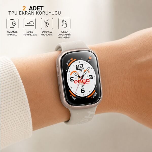 Honor Watch 4 Ekran Koruyucu TPU Şeffaf Film 2 Adet