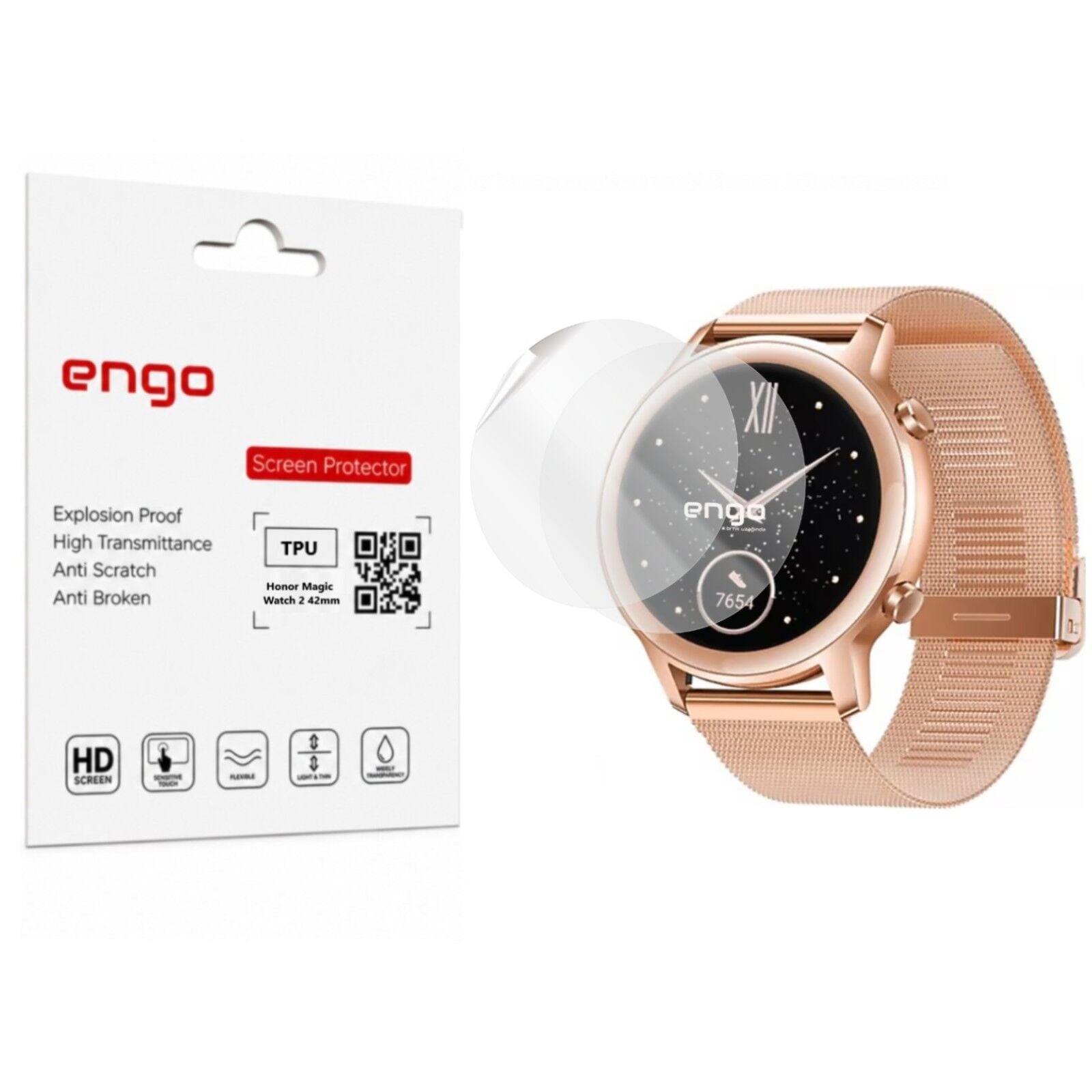 Honor MagicWatch 2 42mm Ekran Koruyucu TPU Film 2 Adet