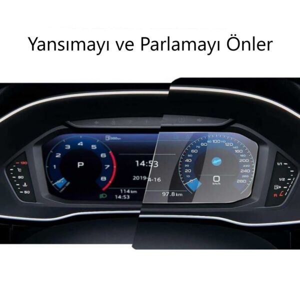 Audi Q3 10.25 inç Mat Ekran Koruyucu Dijital Gösterge