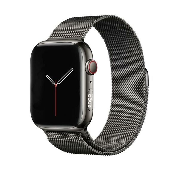 Apple Watch 7 Kordon 45mm Paslanmaz Çelik Manyetik Kapatmalı